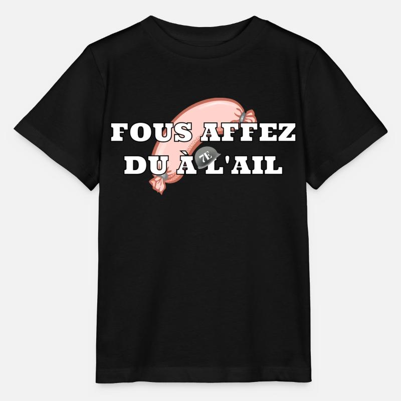 Fous affez du à l’ail - T-shirt bio MINI CREATOR Stanley/Stella Enfant - noir