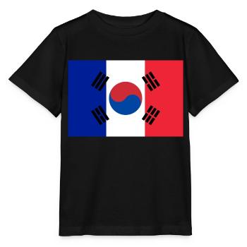 France Korea - Stanley/Stella MINI CREATOR Kids’ T-Shirt - black - Front - Mikhail (115cm)