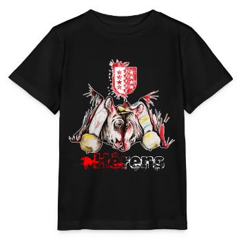 Cow of herens Eringer Valais - Stanley/Stella MINI CREATOR Kids’ T-Shirt - black - Front - Mikhail (115cm)