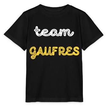Team Gaufres - T-shirt bio MINI CREATOR Stanley/Stella Enfant - noir - Devant - Mikhail (115cm)