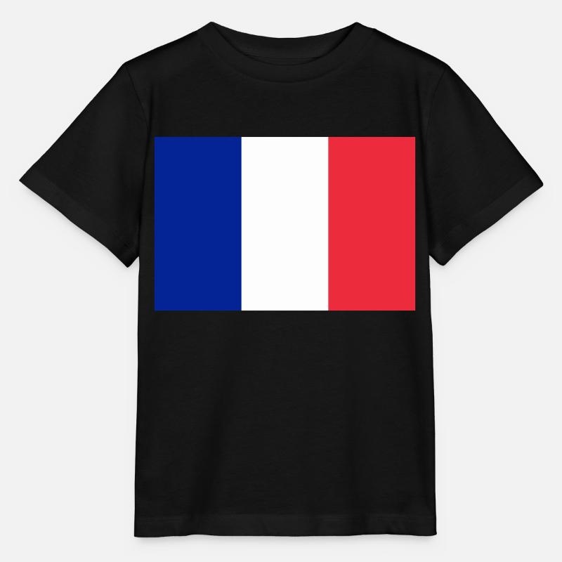 Drapeau français / French flag - T-shirt bio MINI CREATOR Stanley/Stella Enfant - noir