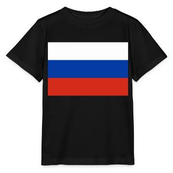 Russische Flagge - Stanley/Stella Kinder T-Shirt MINI CREATOR  - Schwarz - Vorne - Mikhail (115cm)