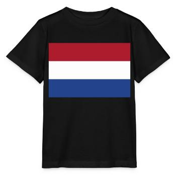 Drapeau Pays Bas (Hollande) / Holland flag - T-shirt bio MINI CREATOR Stanley/Stella Enfant - noir - Devant - Mikhail (115cm)