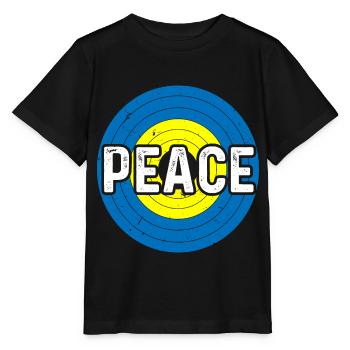 Peace Regenbogen Kreis Frieden Freiheit Liebe - Stanley/Stella Kinder T-Shirt MINI CREATOR  - Schwarz - Vorne - Mikhail (115cm)