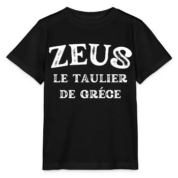 ZEUS le taulier de Grèce - T-shirt bio MINI CREATOR Stanley/Stella Enfant - noir - Devant - Mikhail (115cm)