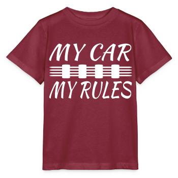 Voiture - T-shirt bio MINI CREATOR Stanley/Stella Enfant - bordeaux - Devant - Kain (125cm)