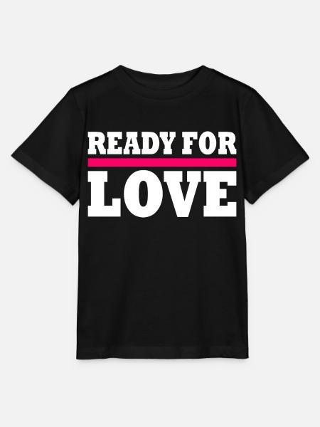 Ready for love - Stanley/Stella Kinder T-Shirt MINI CREATOR - Schwarz