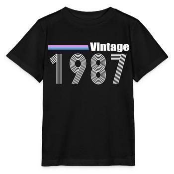 1987 - Stanley/Stella Kinder T-Shirt MINI CREATOR  - Schwarz - Vorne - Mikhail (115cm)