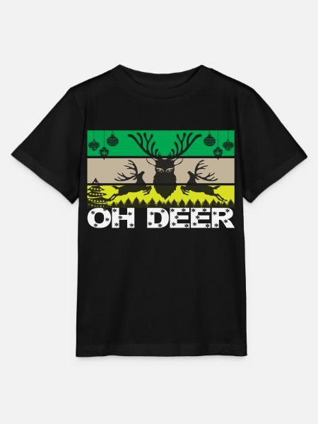 Oh Deer - Stanley/Stella Kinder T-Shirt MINI CREATOR  - Schwarz