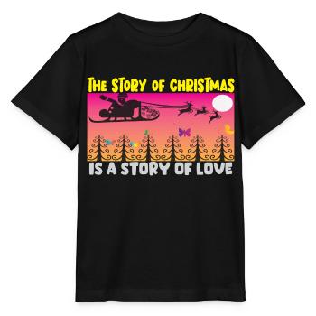 The Story of Christmas is a Story of Love - Stanley/Stella Kinder T-Shirt MINI CREATOR  - Schwarz - Vorne - Mikhail (115cm)