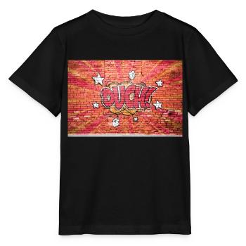 Au! Comic Style Bubble Graffiti Schriftzug - Stanley/Stella Kinder T-Shirt MINI CREATOR  - Schwarz - Vorne - Mikhail (115cm)