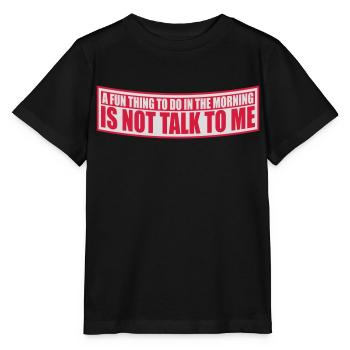 ne me parle pas - T-shirt bio MINI CREATOR Stanley/Stella Enfant - noir - Devant - Mikhail (115cm)
