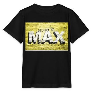 Auf maximale Motivation reduzieren Zitat Graffiti - Stanley/Stella Kinder T-Shirt MINI CREATOR  - Schwarz - Vorne - Mikhail (115cm)