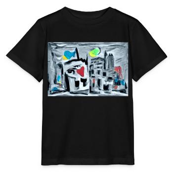 Flux de la ville - T-shirt bio MINI CREATOR Stanley/Stella Enfant - noir - Devant - Mikhail (115cm)