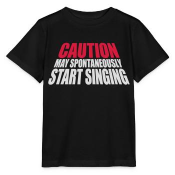 peut spontanément commencer à chanter - T-shirt bio MINI CREATOR Stanley/Stella Enfant - noir - Devant - Mikhail (115cm)
