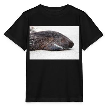 Stachelschwein - Stanley/Stella Kinder T-Shirt MINI CREATOR  - Schwarz - Vorne - Mikhail (115cm)