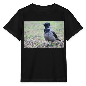 Carrion Crow (Aaskrähe, Corvus corone) - Stanley/Stella MINI CREATOR Kids’ T-Shirt - black - Front - Mikhail (115cm)