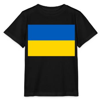 Flagge Ukraine - Stanley/Stella Kinder T-Shirt MINI CREATOR  - Schwarz - Vorne - Mikhail (115cm)