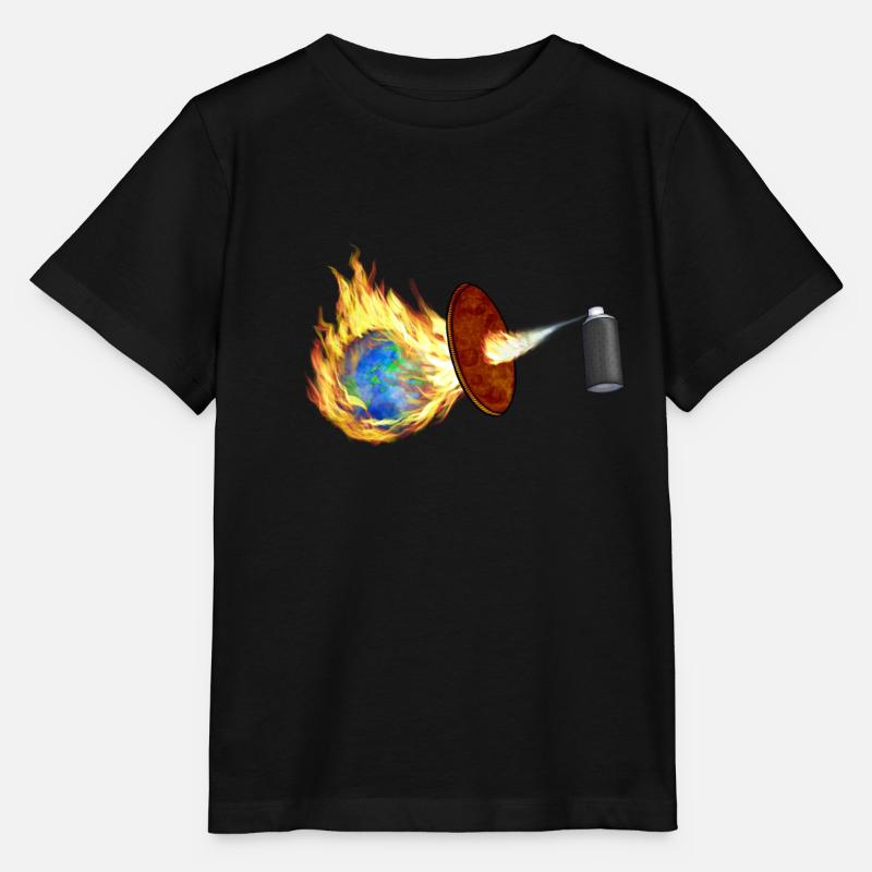 L’argent brûle la terre - T-shirt bio MINI CREATOR Stanley/Stella Enfant - noir