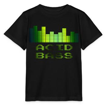 Acid Bass | Music - T-shirt bio MINI CREATOR Stanley/Stella Enfant - noir - Devant - Mikhail (115cm)