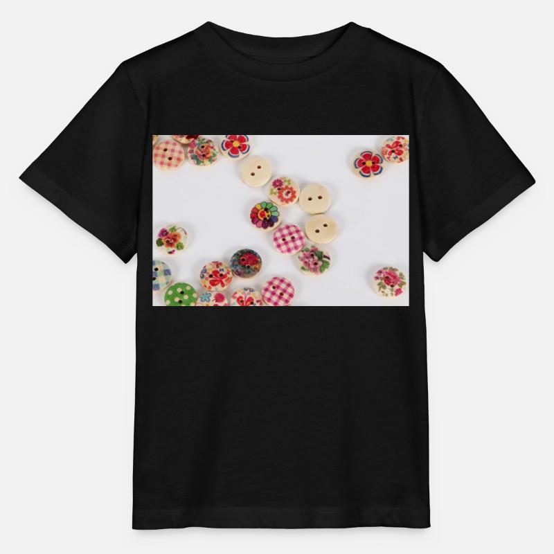 bunte Knöpfe - Stanley/Stella Kinder T-Shirt MINI CREATOR  - Schwarz
