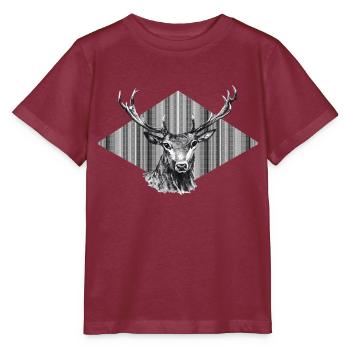Deer - Stanley/Stella MINI CREATOR Kids’ T-Shirt - burgundy - Front - Kain (125cm)