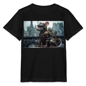 Ratte3 - Stanley/Stella Kinder T-Shirt MINI CREATOR  - Schwarz - Vorne - Mikhail (115cm)