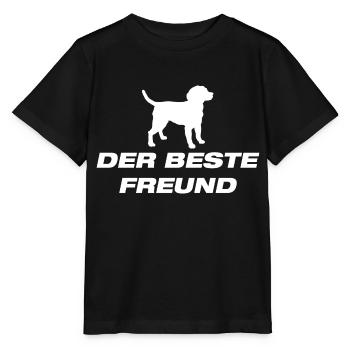 Dog Hund - Stanley/Stella Kinder T-Shirt MINI CREATOR  - Schwarz - Vorne - Mikhail (115cm)