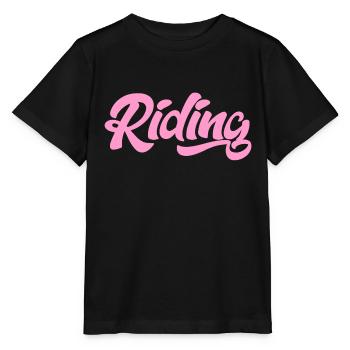 Riding - Riding - Horse - Horses - Slogan - Saying - Stanley/Stella MINI CREATOR Kids’ T-Shirt - black - Front - Mikhail (115cm)