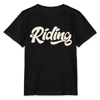 Riding - Riding - Horse - Horses - Slogan - Saying - Stanley/Stella MINI CREATOR Kids’ T-Shirt - black - Front - Mikhail (115cm)