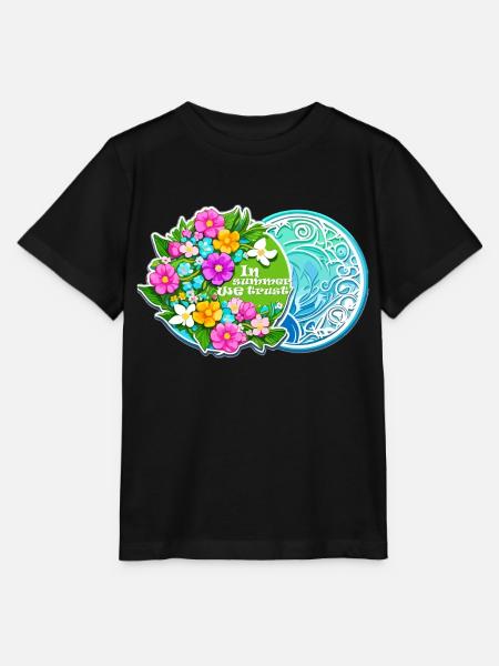 Im Sommer vertrauen wir - Stanley/Stella Kinder T-Shirt MINI CREATOR - Schwarz