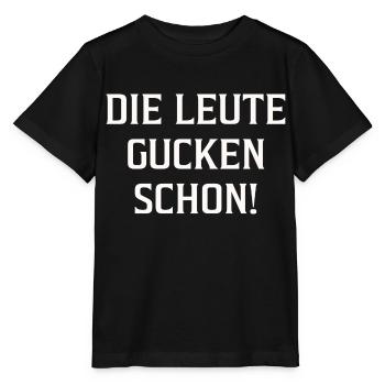 Die Leute gucken schon! - Stanley/Stella Kinder T-Shirt MINI CREATOR  - Schwarz - Vorne - Mikhail (115cm)