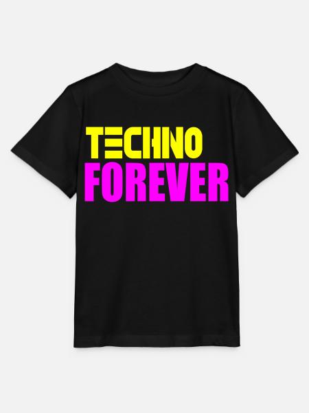 Techno für immer - Stanley/Stella Kinder T-Shirt MINI CREATOR  - Schwarz
