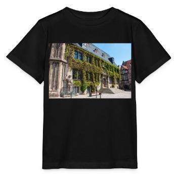 Rathaus Quedlinburg Sachsen-Anhalt - Stanley/Stella Kinder T-Shirt MINI CREATOR  - Schwarz - Vorne - Mikhail (115cm)