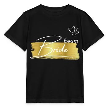 Team bride gold-team de la mariée - T-shirt bio MINI CREATOR Stanley/Stella Enfant - noir - Devant - Mikhail (115cm)