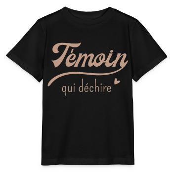 Témoin qui déchire - T-shirt bio MINI CREATOR Stanley/Stella Enfant - noir - Devant - Mikhail (115cm)