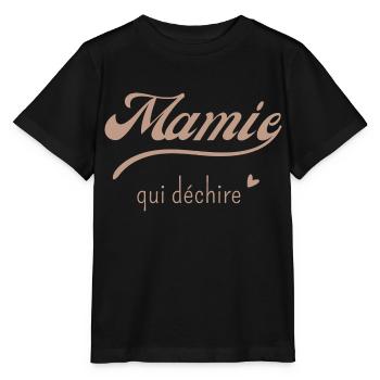 Mamie qui déchire - T-shirt bio MINI CREATOR Stanley/Stella Enfant - noir - Devant - Mikhail (115cm)