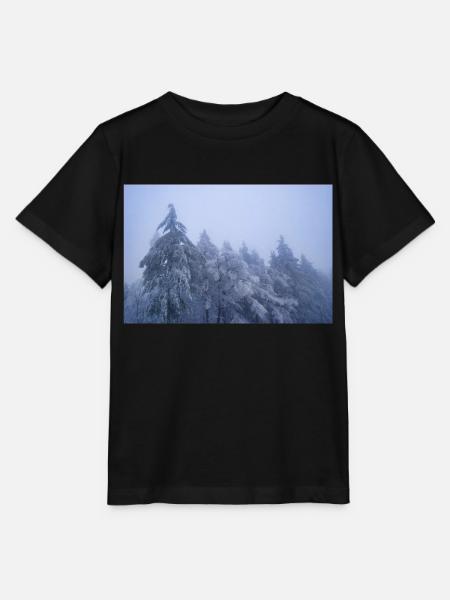 Bäume im Schnee - Stanley/Stella Kinder T-Shirt MINI CREATOR  - Schwarz