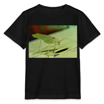 Krauss's Bush-cricket Isophya kraussii - Stanley/Stella MINI CREATOR Kids’ T-Shirt - black - Front - Mikhail (115cm)
