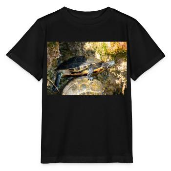 Gelbbauch-Slider Trachemys scripta scripta - Stanley/Stella Kinder T-Shirt MINI CREATOR  - Schwarz - Vorne - Mikhail (115cm)