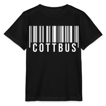 Cottbus Strichcode - Stanley/Stella Kinder T-Shirt MINI CREATOR  - Schwarz - Vorne - Mikhail (115cm)