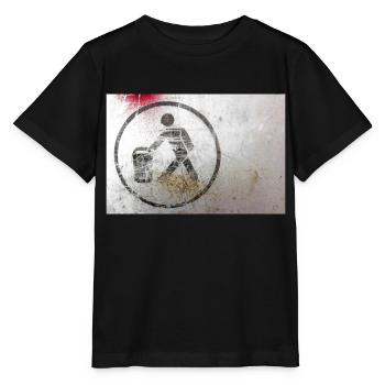 Throwing trash - Stanley/Stella MINI CREATOR Kids’ T-Shirt - black - Front - Mikhail (115cm)