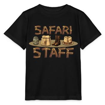 Safari Staff Zoo Keeper Thème - T-shirt bio MINI CREATOR Stanley/Stella Enfant - noir - Devant - Mikhail (115cm)