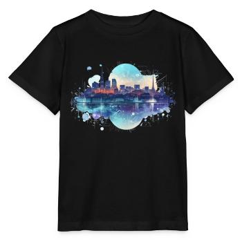 Digital City - Stanley/Stella Kinder T-Shirt MINI CREATOR  - Schwarz - Vorne - Mikhail (115cm)