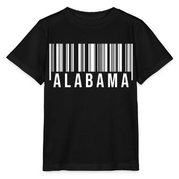 Alabama Barcode - Stanley/Stella Kinder T-Shirt MINI CREATOR  - Schwarz - Vorne - Mikhail (115cm)
