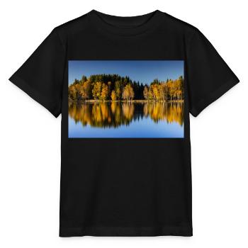 Autumn atmosphere at Lake Bad Bayersoier - Stanley/Stella MINI CREATOR Kids’ T-Shirt - black - Front - Mikhail (115cm)