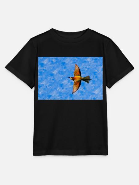 Bienenfresser im Flug - Stanley/Stella Kinder T-Shirt MINI CREATOR  - Schwarz