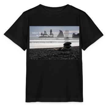 Des obstacles sur le chemin - T-shirt bio MINI CREATOR Stanley/Stella Enfant - noir - Devant - Mikhail (115cm)