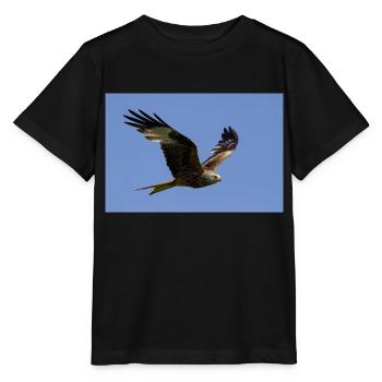 Rotmilan im Flug - Stanley/Stella Kinder T-Shirt MINI CREATOR  - Schwarz - Vorne - Mikhail (115cm)