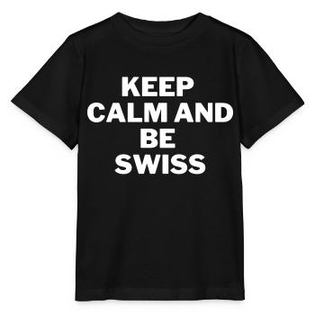 Être suisse - T-shirt bio MINI CREATOR Stanley/Stella Enfant - noir - Devant - Mikhail (115cm)